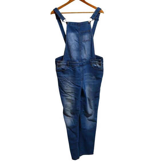 Bongo Woman's Light Wash Overalls Size 11 - Picture 1 of 7